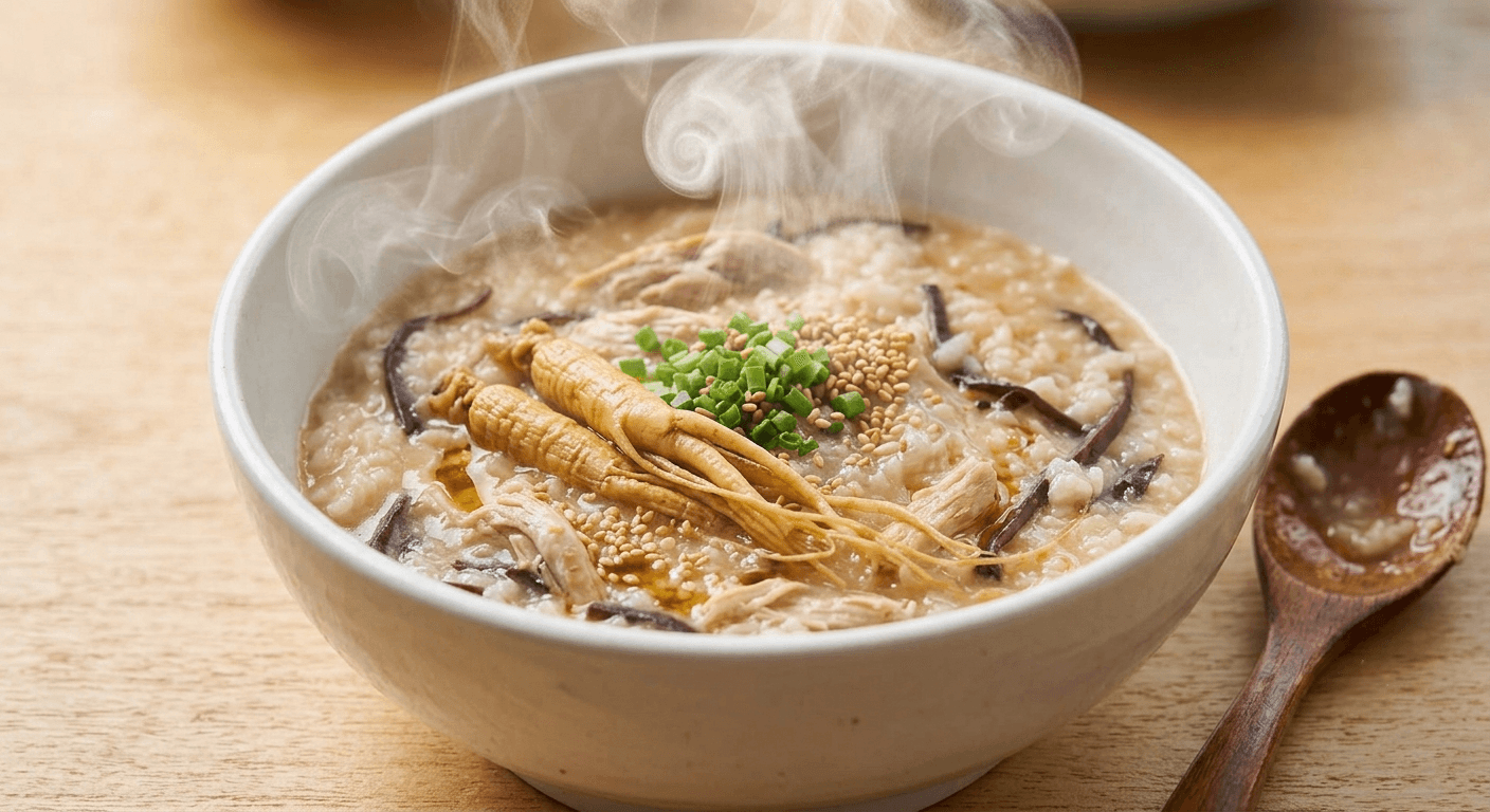 黑木耳養蔘雞湯粥